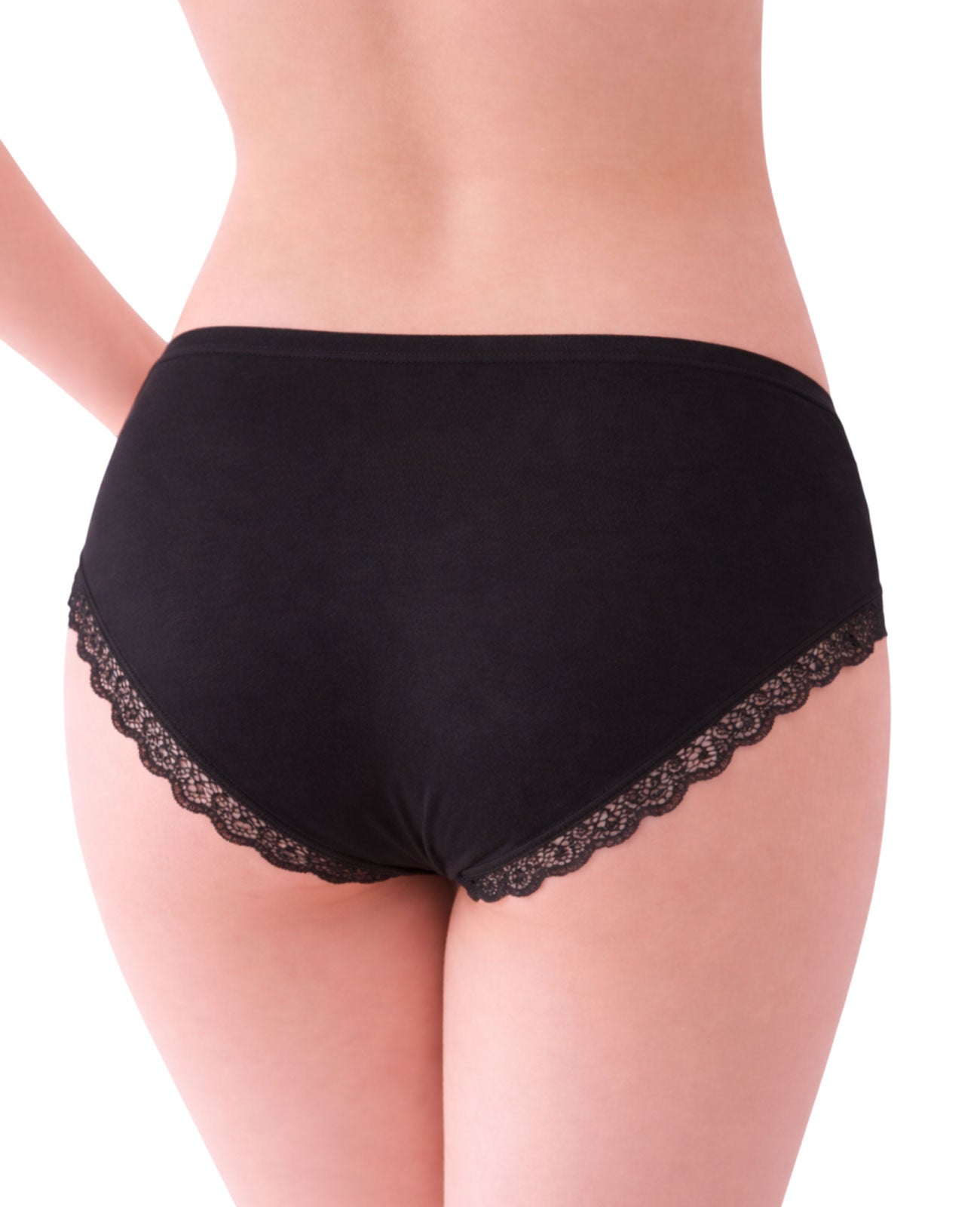 Women’s Classic Black Briefs with Lace Trim – Soft, Seamless & Everyday Comfort